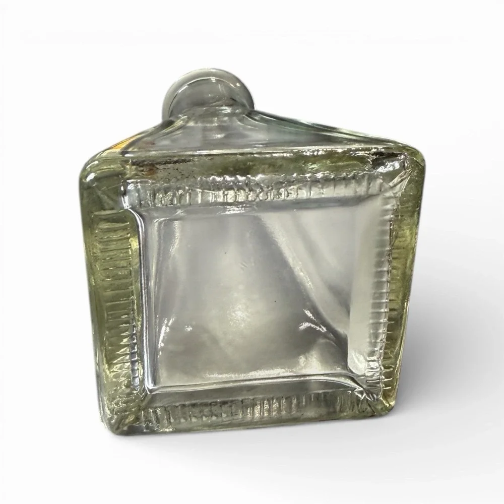 Vintage Clear Glass Pyramid‎ Vase